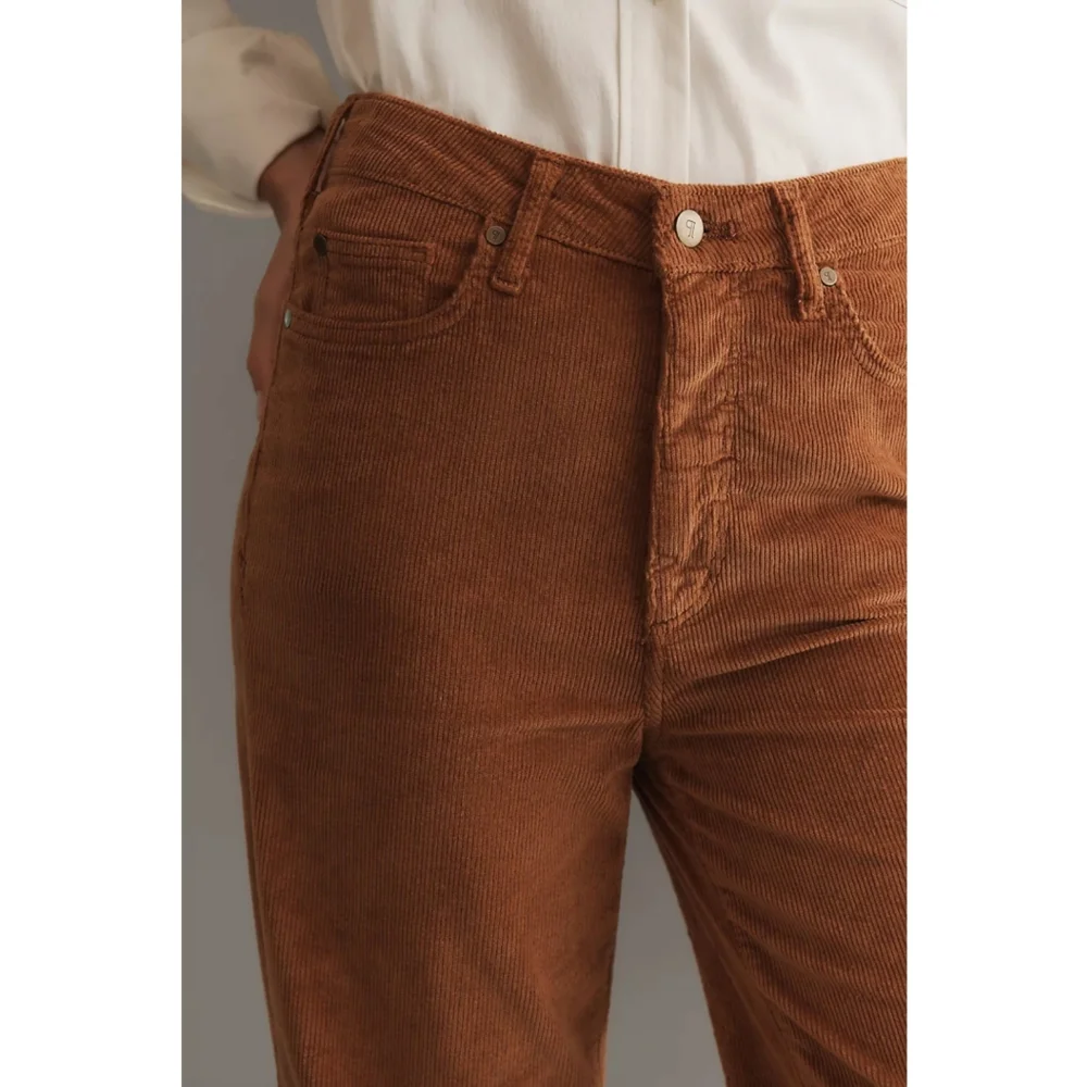 Pilcro The Scotty Cuffed High Rise Straight-Leg Jeans - Corduroy Edition - Picture 3 of 11